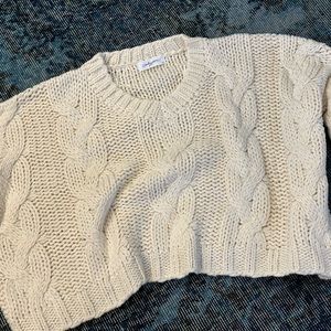 NWOT Carly Jean Los Angeles chunky knit cable sweater. Size S.